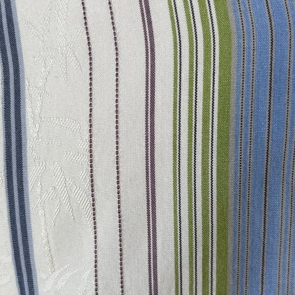 Tommy Bahama Mens Silk Blend Button Front Shirt Cream Blue Long Sleeves Size XL - Picture 6 of 10